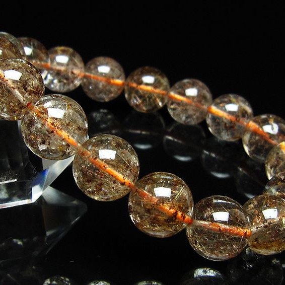 ガーデン水晶 ルチル入り ブレスレット 12mm [t50-10410]