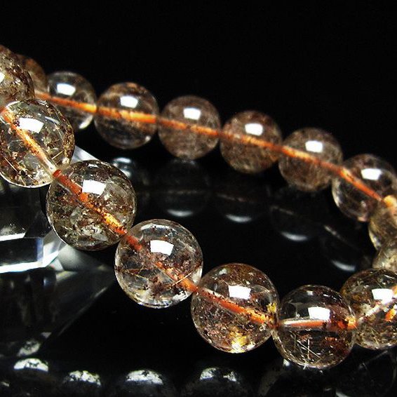 ガーデン水晶 ルチル入り ブレスレット 12mm [t50-10415]