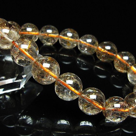 ガーデン水晶 ルチル入り ブレスレット 12mm [t50-10419]
