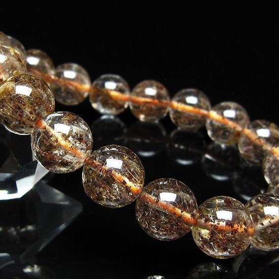 ガーデン水晶 ルチル入り ブレスレット 11mm [t50-10424]