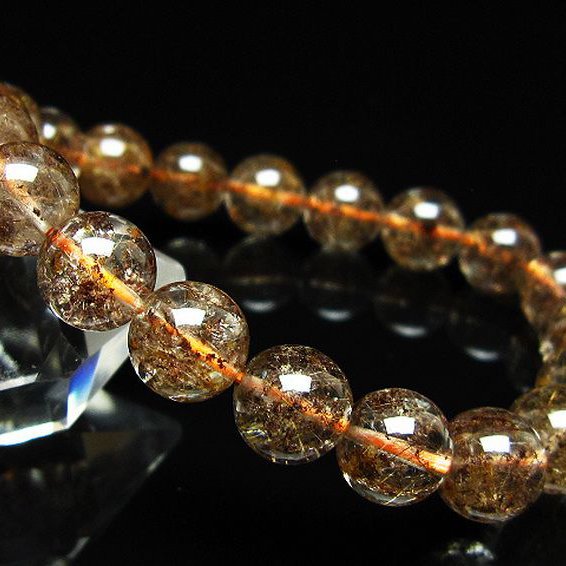 ガーデン水晶 ルチル入り ブレスレット 10mm [t50-10438]