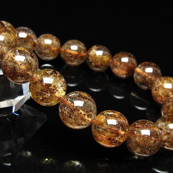 ガーデン水晶 ルチル入り ブレスレット 12mm [t50-10486]
