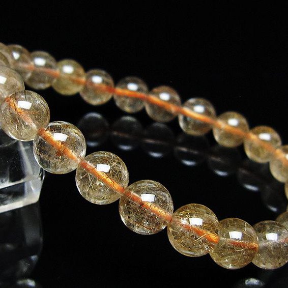金針ルチル水晶 ブレスレット 8mm [t50-10717]