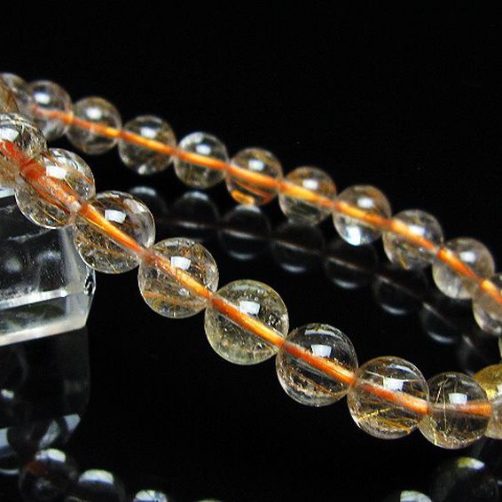 金針ルチル水晶 ブレスレット 8mm [t50-10724]