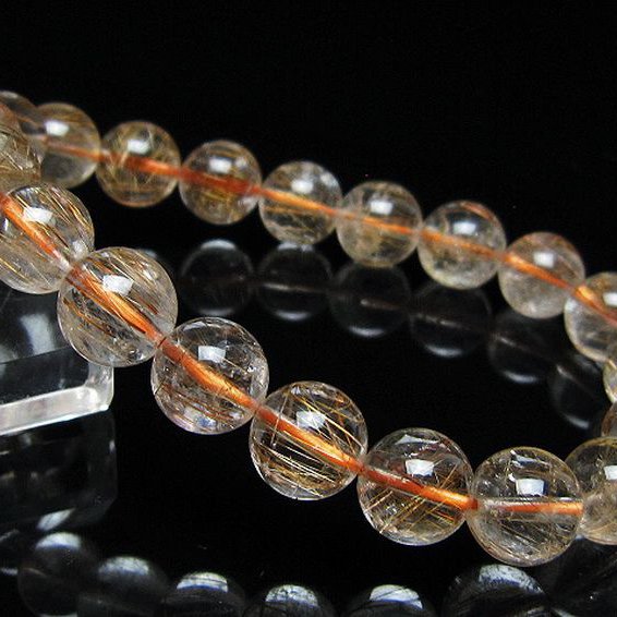 金針ルチル水晶 ブレスレット 10mm [t50-10735]