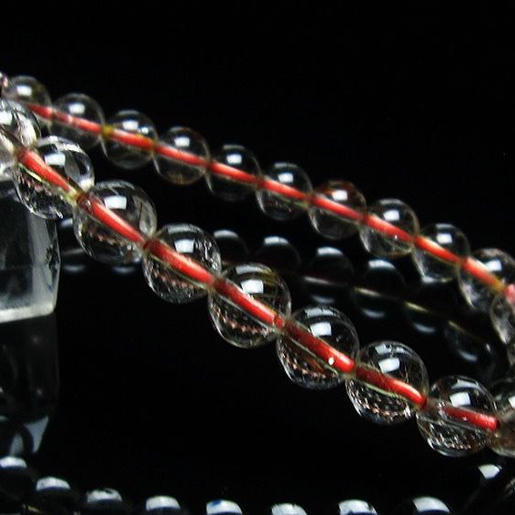 金針ルチル水晶 ブレスレット 7mm [t50-8617]