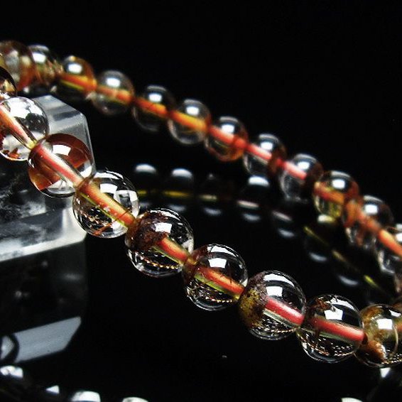 金針ルチル水晶 ブレスレット 7mm [T50-9157]