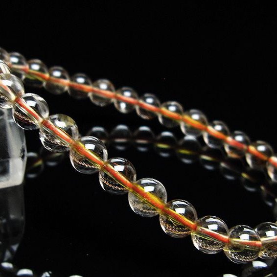 金針ルチル水晶 ブレスレット 6mm [t50-9283]