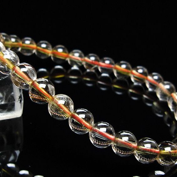金針ルチル水晶 ブレスレット 7mm [T50-9288]