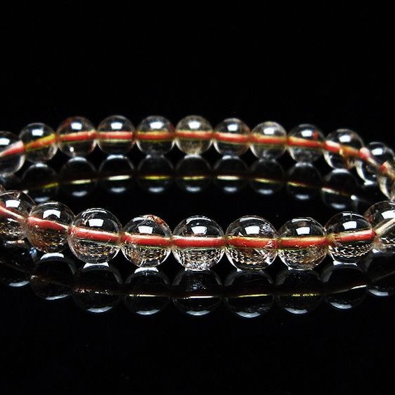 金針ルチル水晶 ブレスレット 7mm [T50-9359]