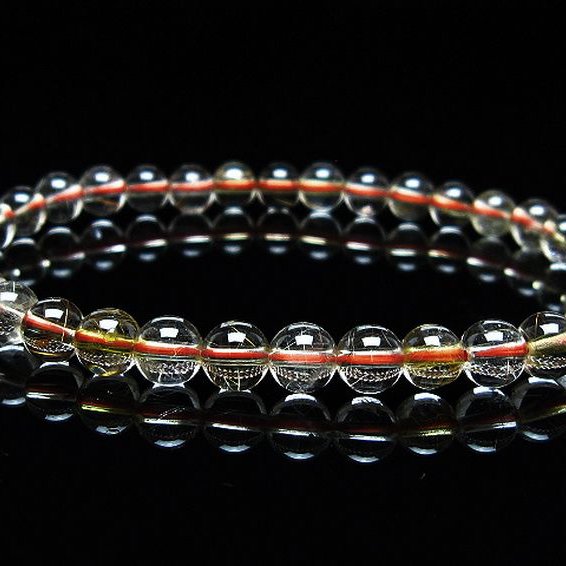 金針ルチル水晶 ブレスレット 6mm [T50-9362]