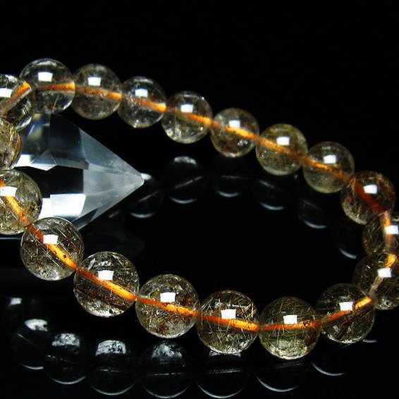 ガーデン水晶 ルチル入り  ブレスレット 10mm [T50-9638]