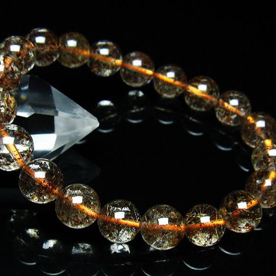 ガーデン水晶 ルチル入り  ブレスレット 9mm [T50-9639]