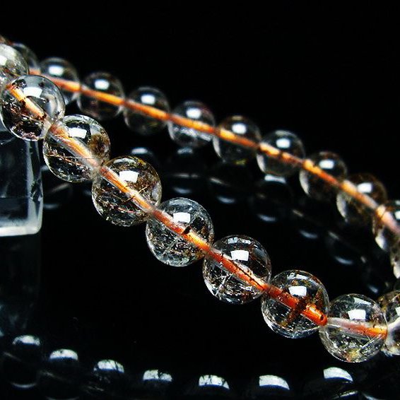 金針ルチル水晶 ブレスレット 8mm [t50-9832]