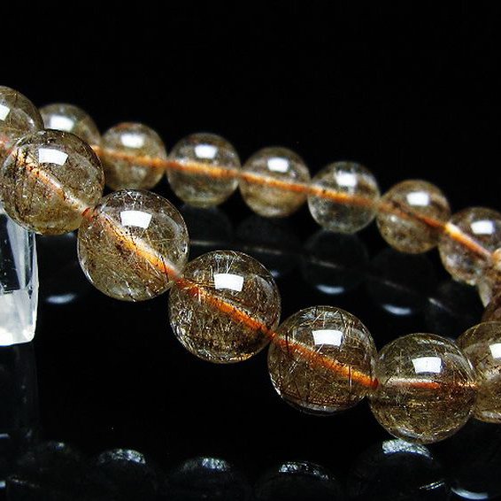 金針ルチル水晶 ブレスレット 11mm [t50-9933]