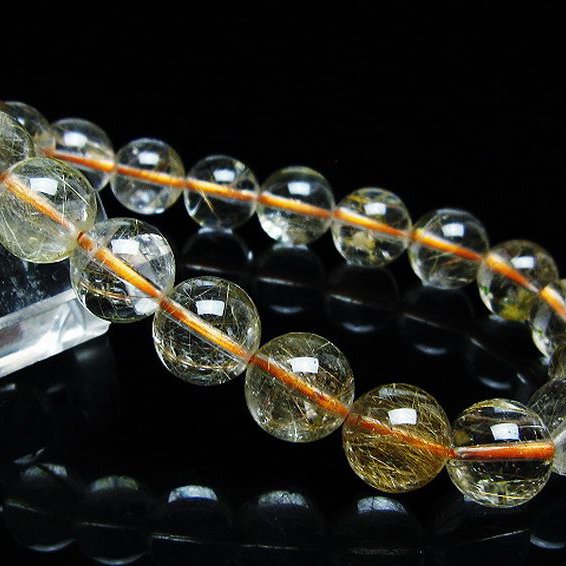 金針ルチル水晶 ブレスレット 11mm [t50-9960]