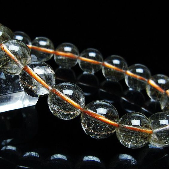 金針ルチル水晶 ブレスレット 11mm [t50-9962]