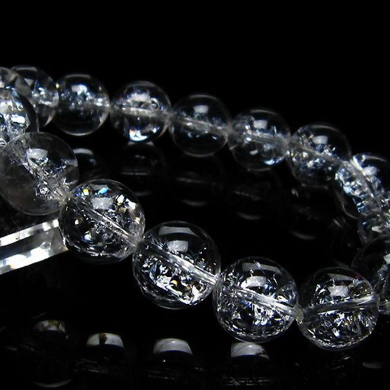 アイリスクォーツ 虹入り レインボークラック水晶 ブレスレット 14mm [T502-8171]