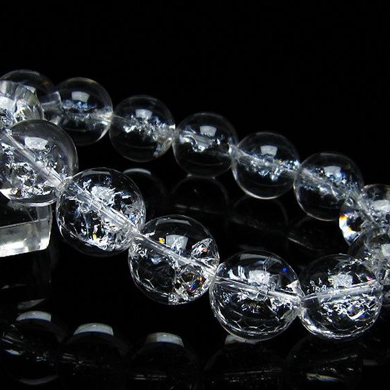 ✳️極みの美麗水晶✨超絶キラキラ✨極上別格品 レインボー 水晶クラスター 天然石 アイリスクォーツ 虹入り レインボークラック水晶 ブレスレット 16mm