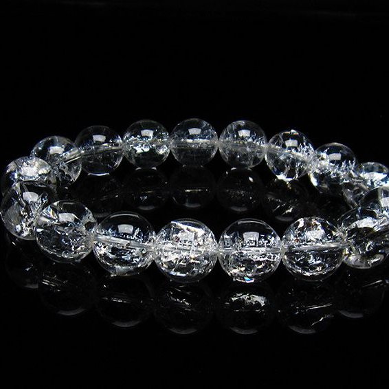 アイリスクォーツ 虹入り  レインボークラック水晶  ブレスレット  13mm [T502-8626]