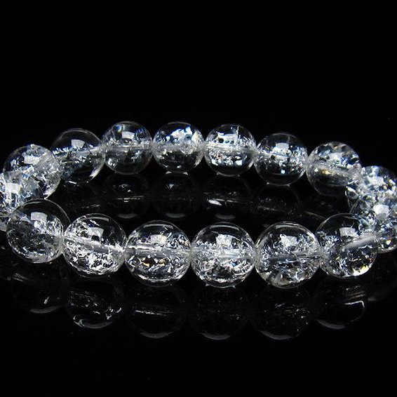 アイリスクォーツ 虹入り レインボークラック水晶 ブレスレット 14mm [T502-8655]