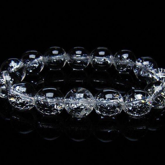 アイリスクォーツ 虹入り レインボークラック水晶 ブレスレット 15mm [T502-8793]