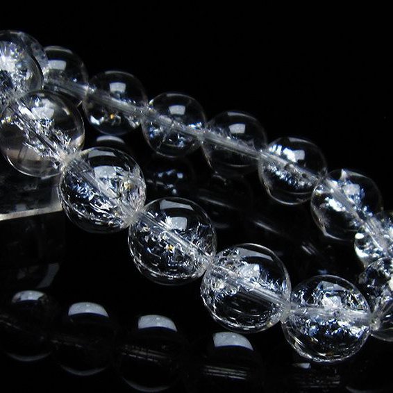 アイリスクォーツ 虹入り レインボークラック水晶 ブレスレット 14mm