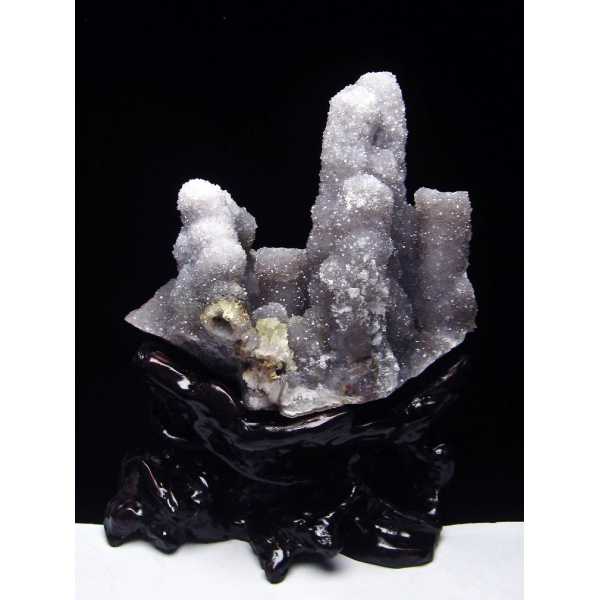 3.4Kg フラワーアメジストクラスター カルサイト共生[T504-6636]