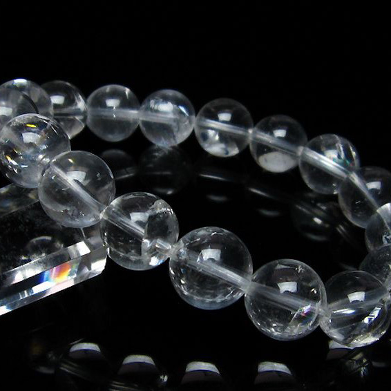 アイリスクォーツ 虹入り  レインボー水晶  ブレスレット 12mm [T506-2098]