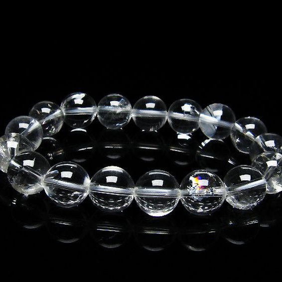 アイリスクォーツ 虹入り  レインボー水晶  ブレスレット 12mm [T506-2264]