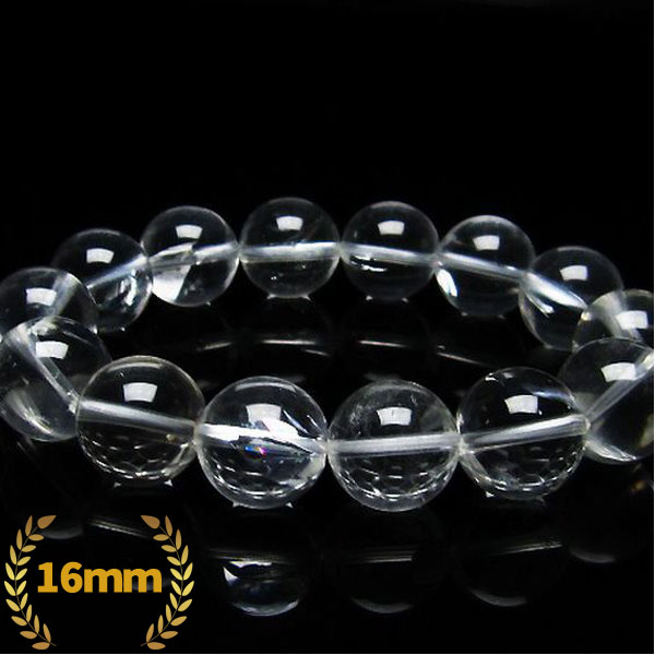 アイリスクォーツ 虹入り レインボー水晶 ブレスレット 16mm [T506-2284]