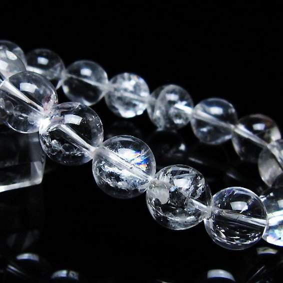 アイリスクォーツ 虹入り レインボー水晶 ブレスレット 12mm [t506-2686]