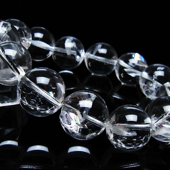 アイリスクォーツ 虹入り レインボー水晶 ブレスレット 17mm [T506-2698]