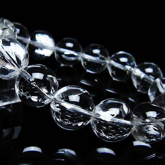 アイリスクォーツ 虹入り レインボー水晶 ブレスレット 15mm [T506-2755]