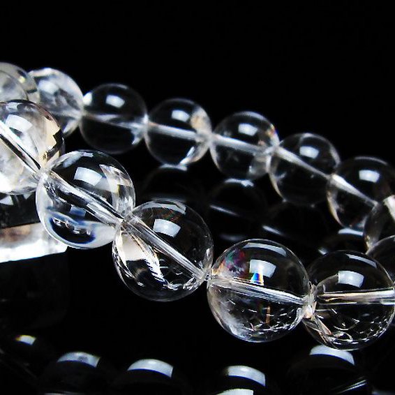 アイリスクォーツ 虹入り レインボー水晶 ブレスレット 15mm [T506-2891]