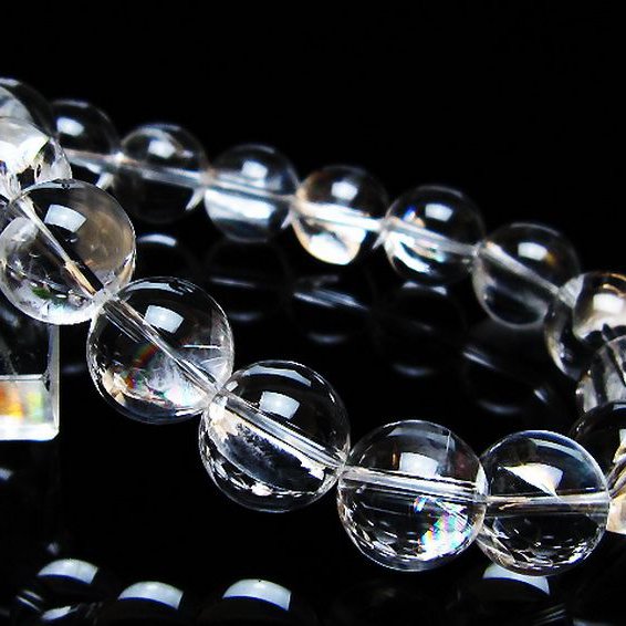 アイリスクォーツ 虹入り レインボー水晶 ブレスレット 12mm [T506-2897]