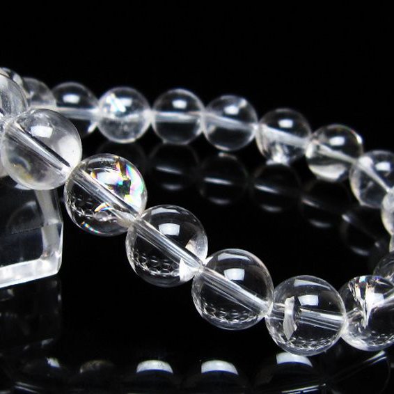 アイリスクォーツ 虹入り レインボー水晶 ブレスレット 10mm [t506-2968]