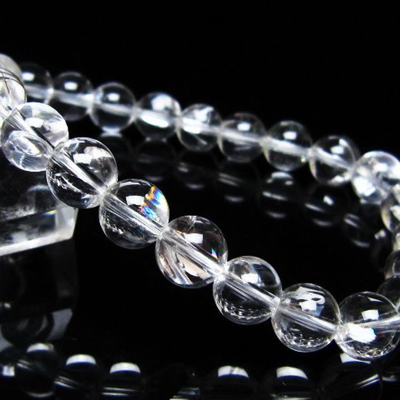 アイリスクォーツ 虹入り レインボー水晶 ブレスレット 8mm [t506-3033]
