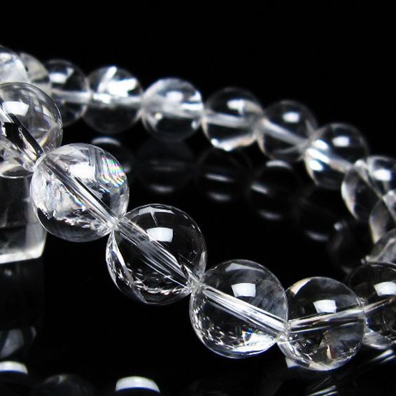 アイリスクォーツ 虹入り レインボー水晶 ブレスレット 12mm [t506-3039]