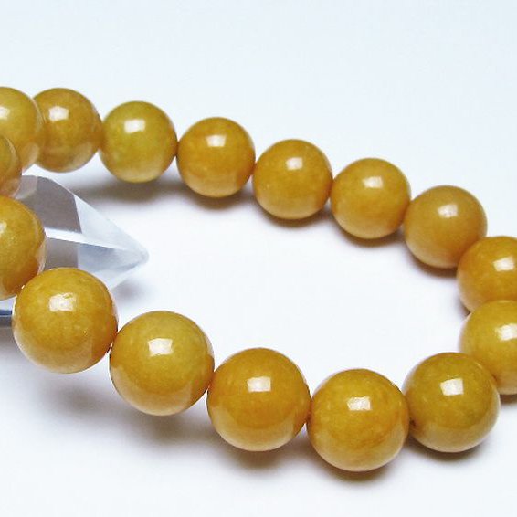 黄翡翠 ブレスレット 14mm [t51-17279]