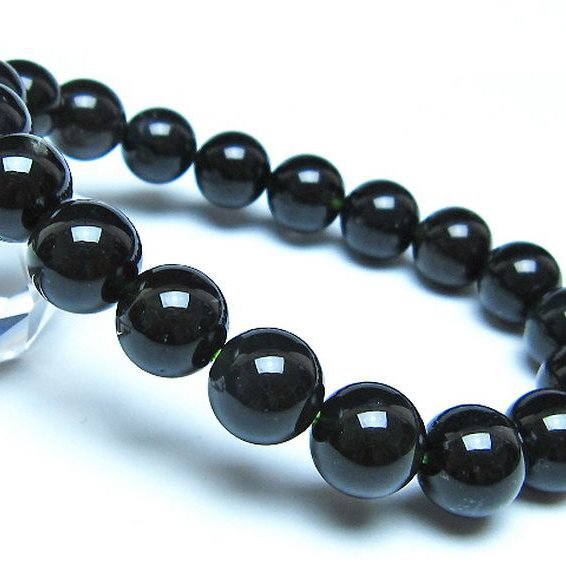 チンターマニストーン アリゾナ州産 天然ガラス ブレスレット （サフォーダイト/シリウス隕石） 11mm [t520-1703]