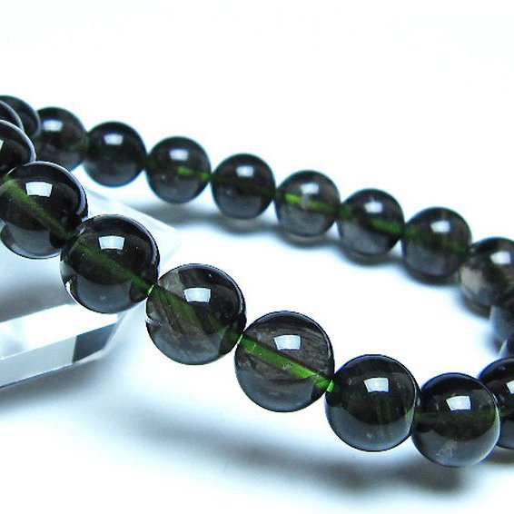 チンターマニストーン アリゾナ州産 天然ガラス ブレスレット