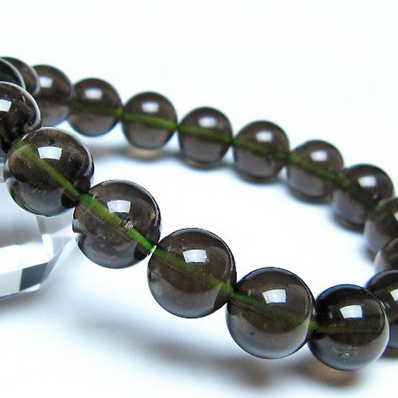 チンターマニストーン アリゾナ州産 天然ガラス ブレスレット （サフォーダイト/シリウス隕石） 11mm [t520-1840]