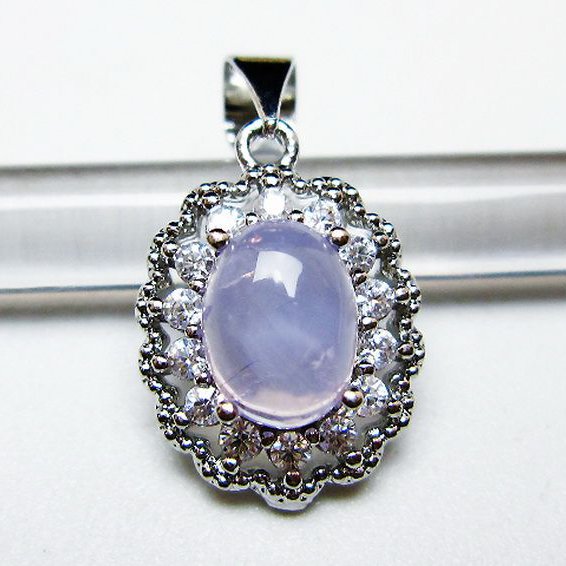 スコロライト（ラベンダークォーツ） ペンダント [T525-2141]