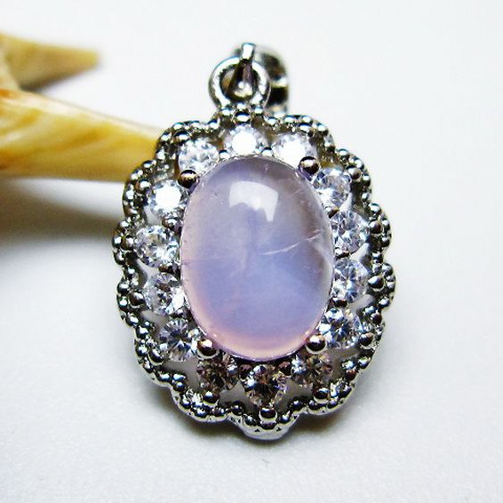 スコロライト（ラベンダークォーツ） ペンダント [T525-2162]