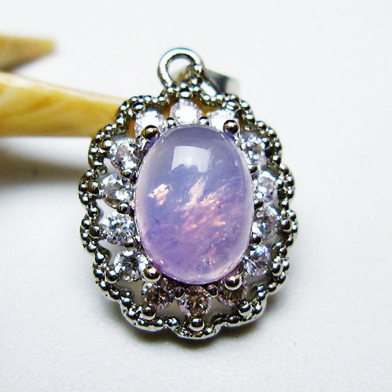 スコロライト（ラベンダークォーツ） ペンダント [T525-2167]