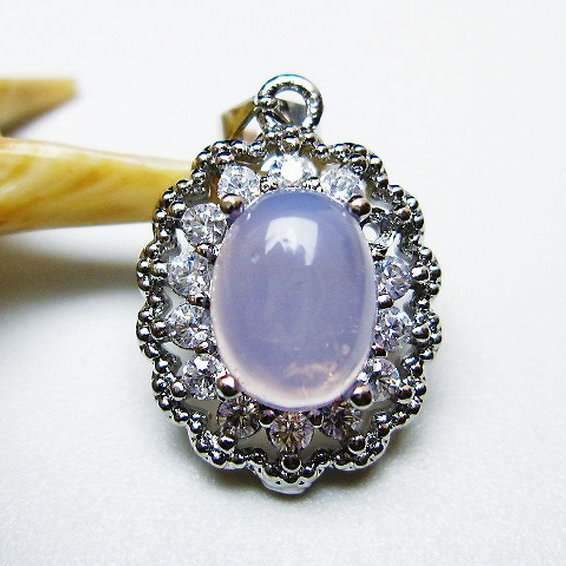 スコロライト（ラベンダークォーツ） ペンダント [T525-2169]