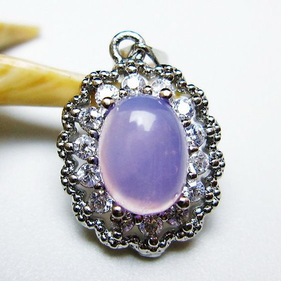 スコロライト（ラベンダークォーツ） ペンダント [T525-2177]