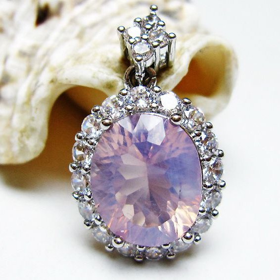 スコロライト（ラベンダークォーツ） ペンダント [T525-2215]