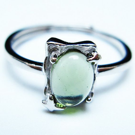 モルダバイト 指輪 (14号) [t526-1433]